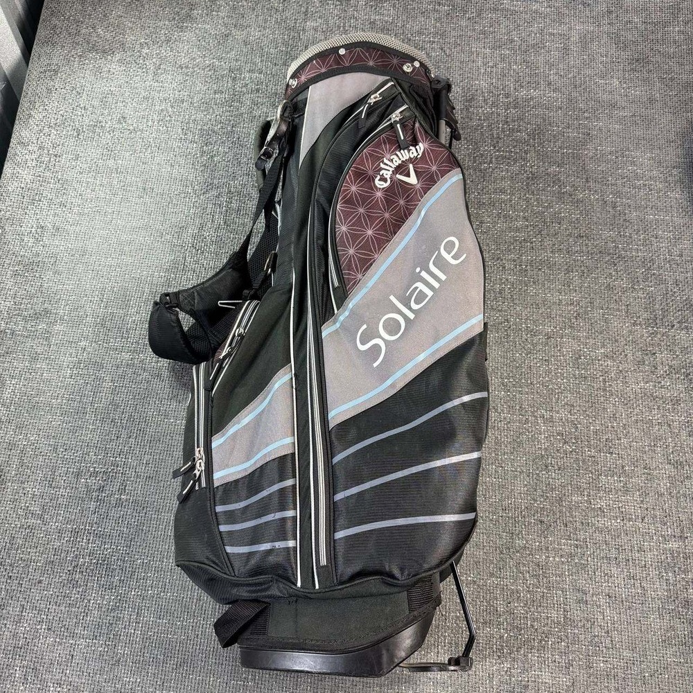 Callaway Solaire Golf Stand Bag Unisex Black Grey Blue 6-Way Divider